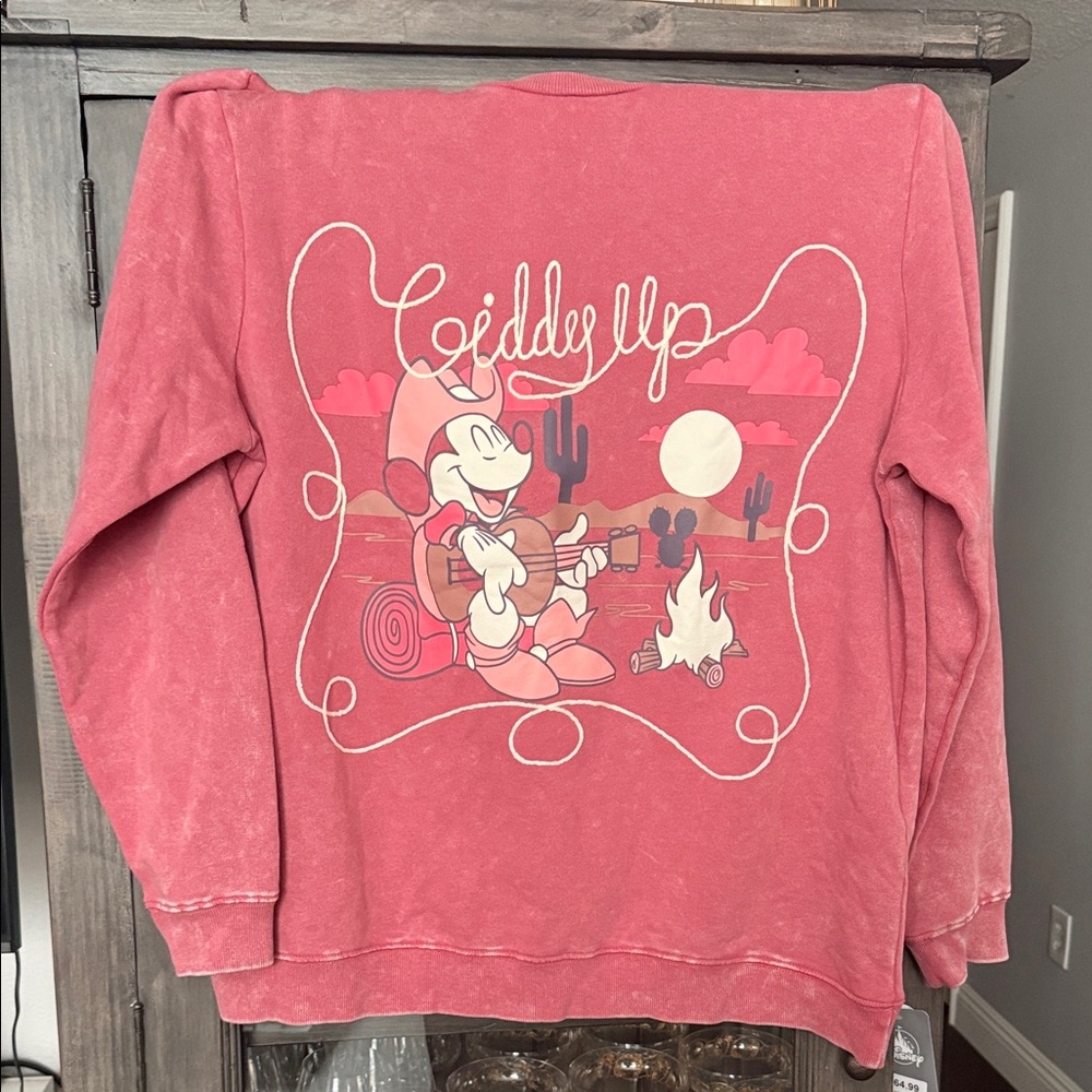 Western Themed Crew Neck with Mickey Mouse